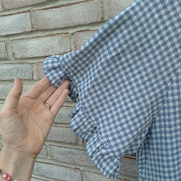 Leia and Co | blue Gingham check dress Large - Picture 2 of 6